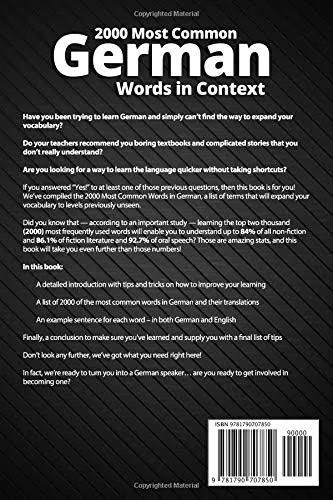 2000 Most Common German Words in Context: Get Fluent & Increase Your German Vocabulary with 2000 German Phrases (German Language Lessons)